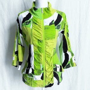 Size M, Berek zip front top, 95% cotton